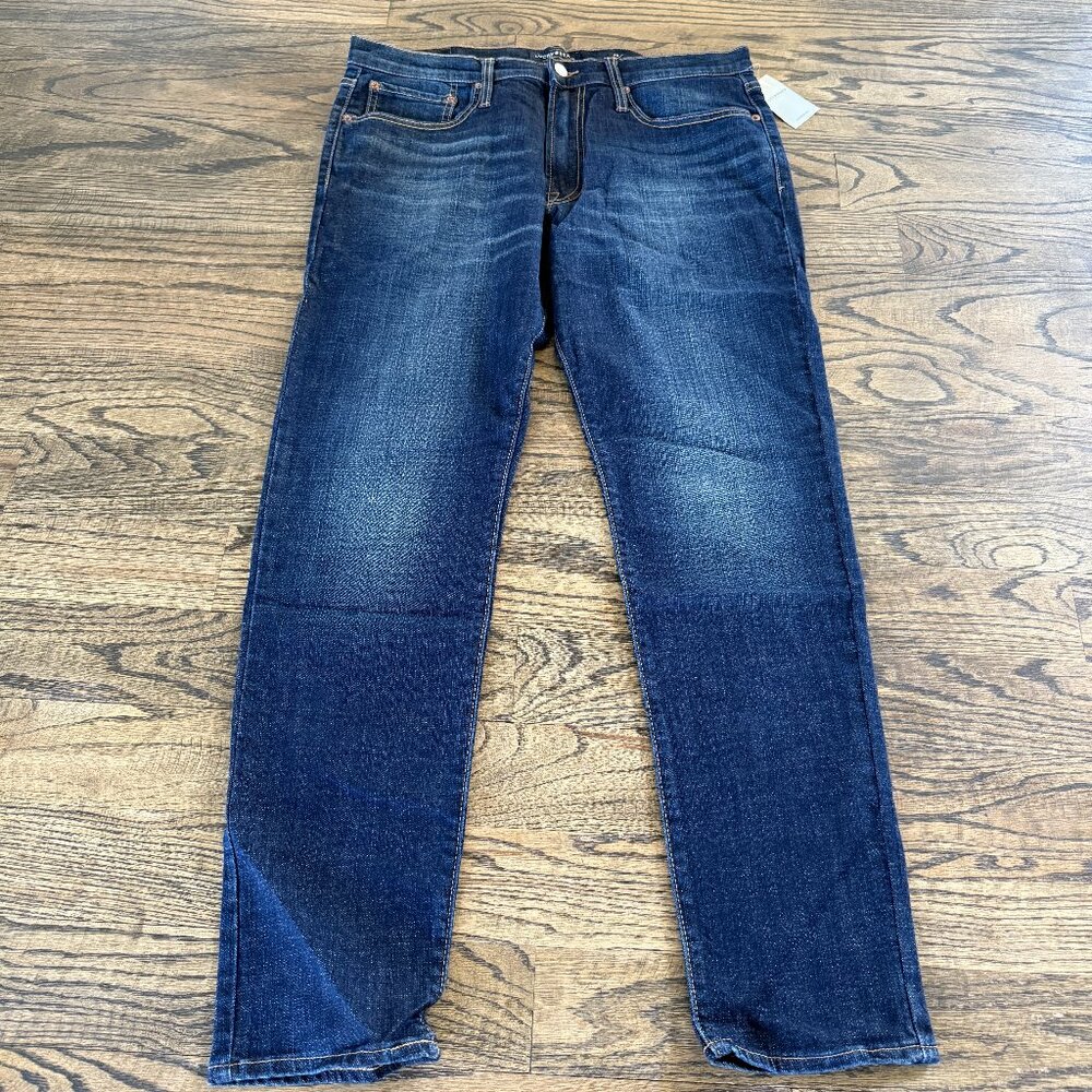 Lucky Brand 105 Slim Taper Jeans Men’s 34x32 Shoreline Blue Denim Stretch NWT